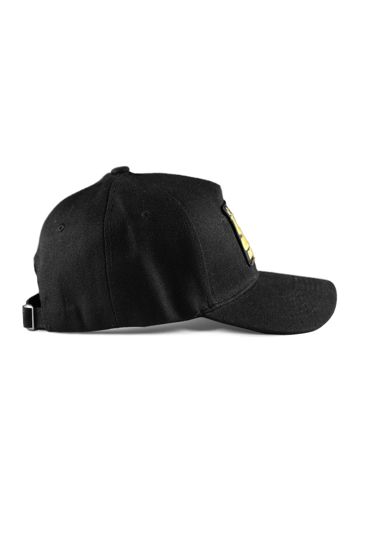 cappello sauerstoff nero oro lato