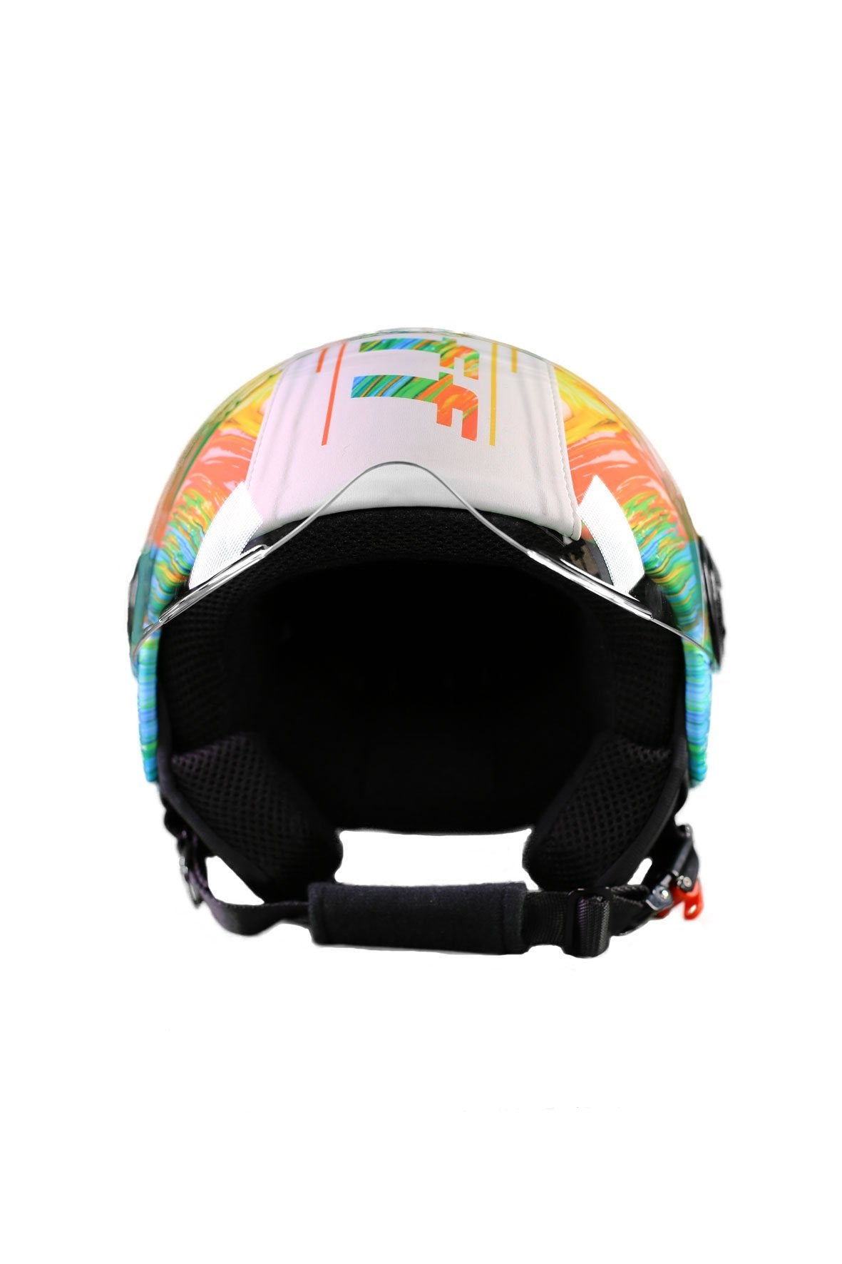 casco demi jet sauerstoff pennello colorato avanti