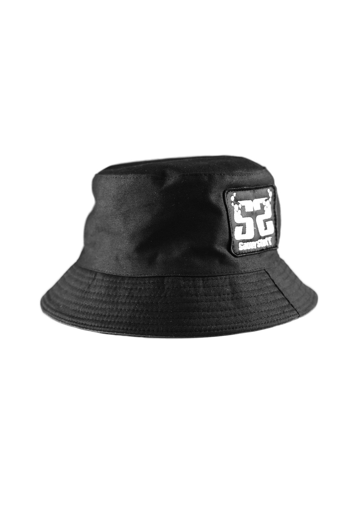 cappello sauerstoff bucket nero bianco toppa