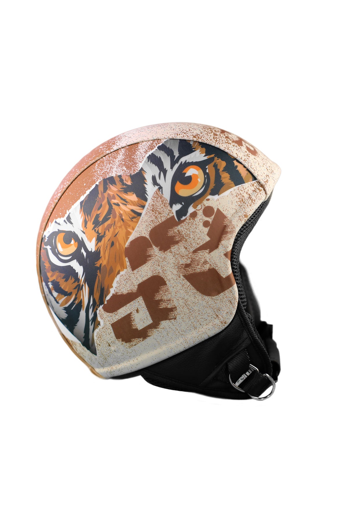 casco senza visiera  graffio della tigre lato destro