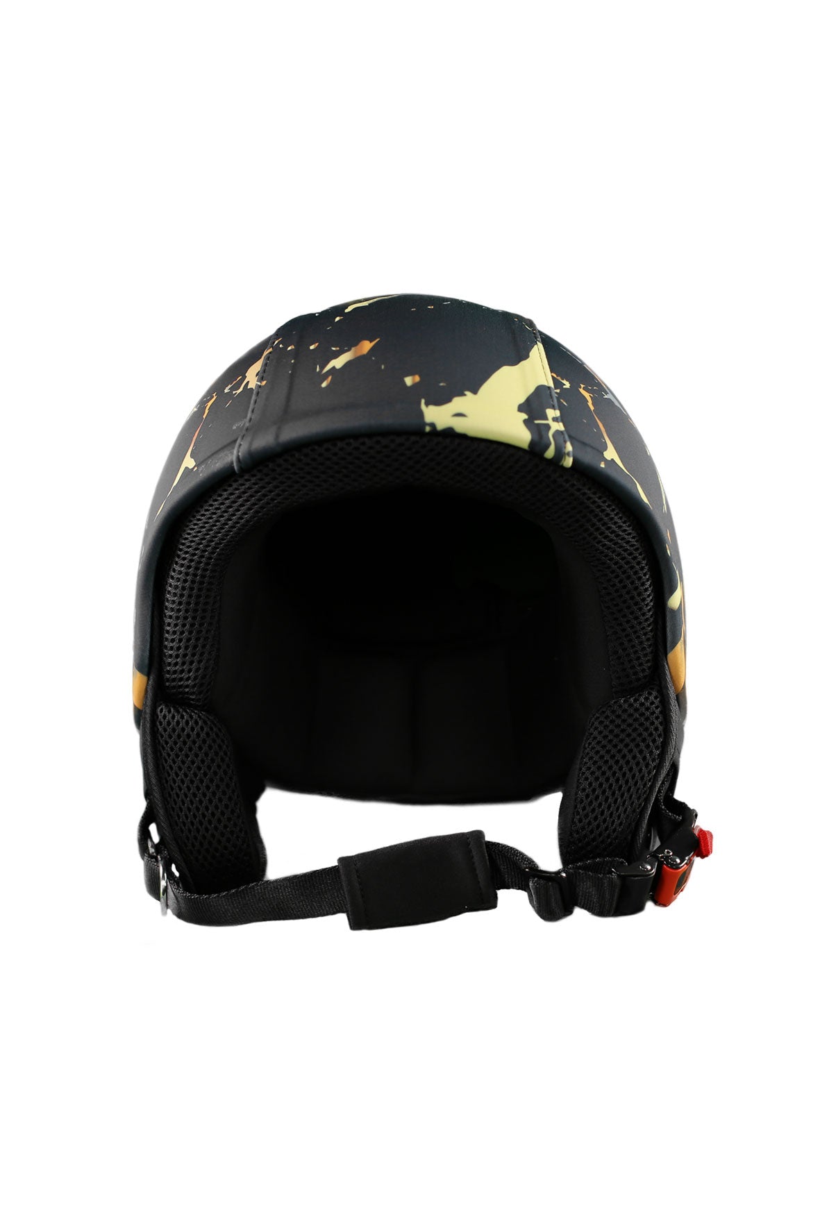 casco senza visiera marble nero avanti