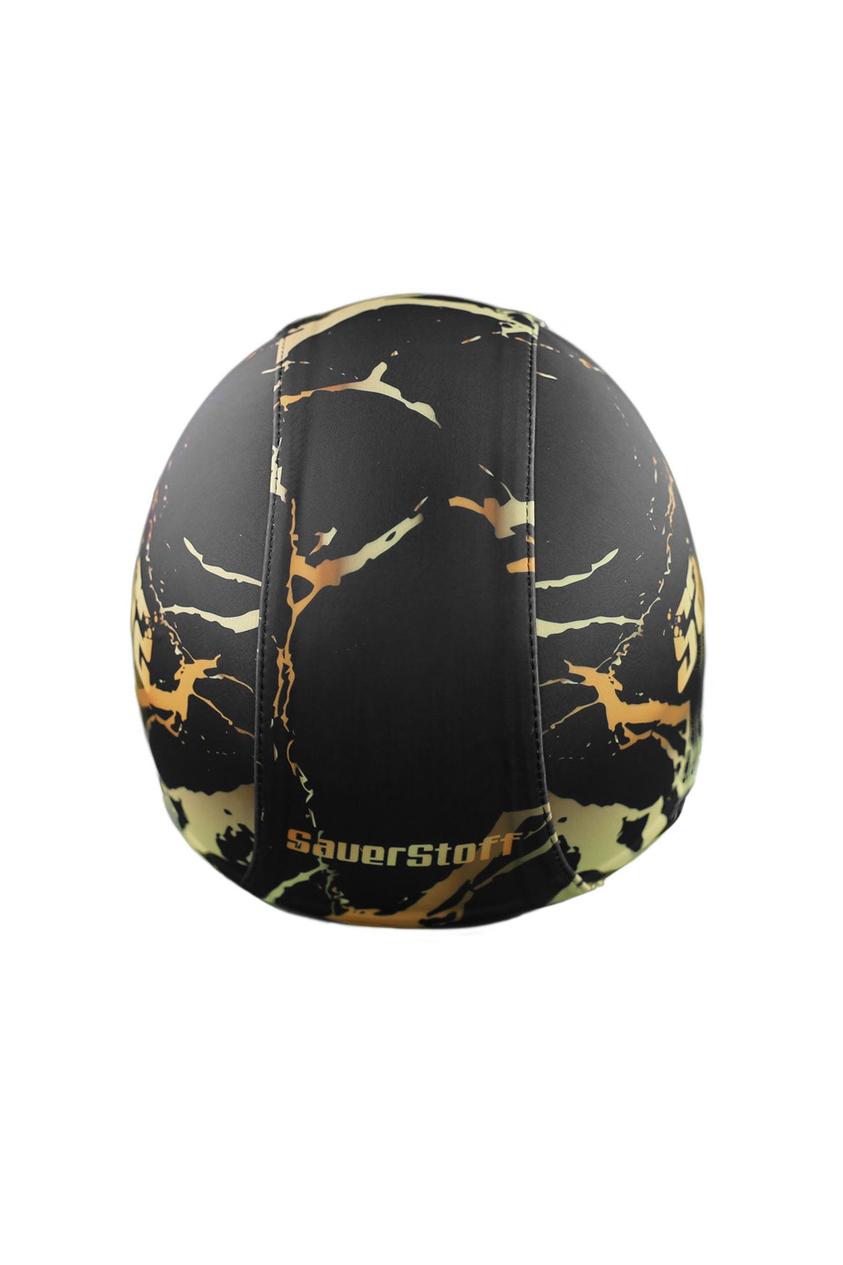 casco senza visiera marble nero dietro