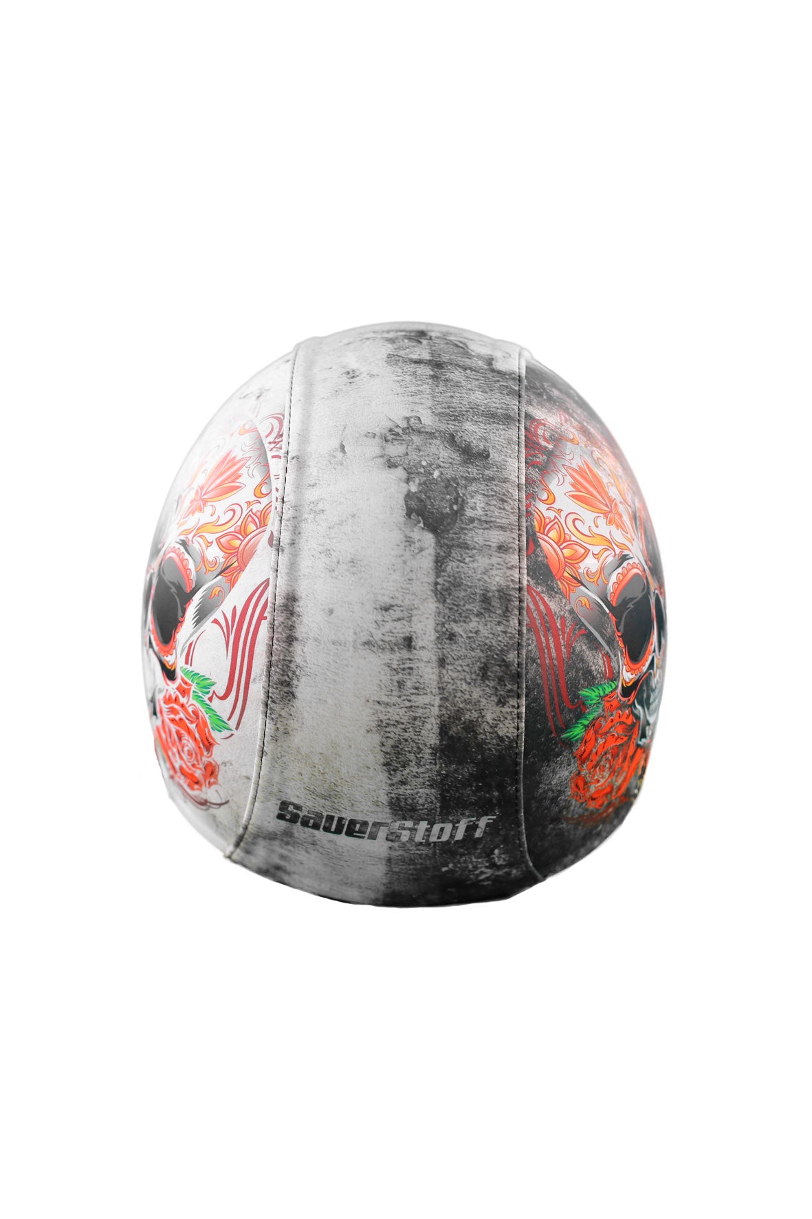 casco senza visiera skull divided dietro