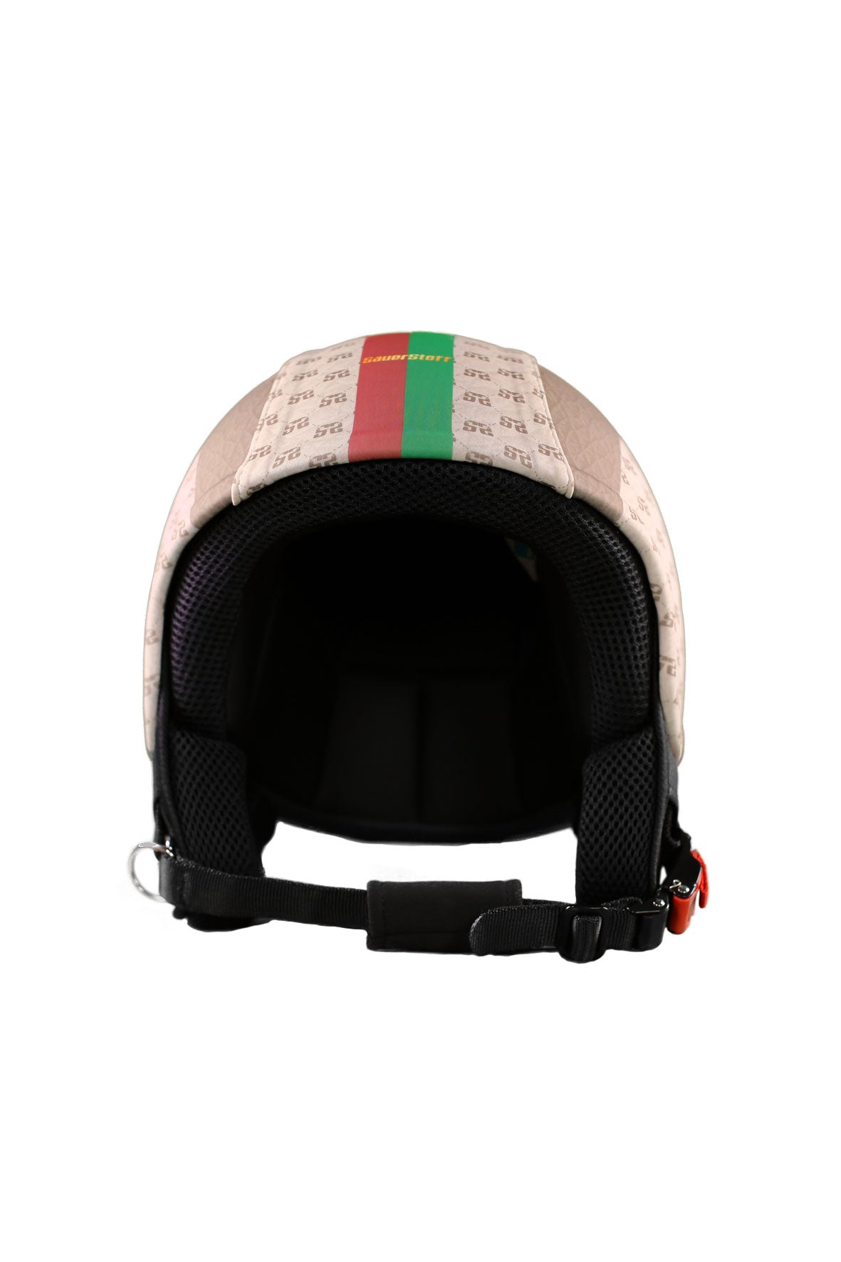 casco senza visiera stilizzato marrone avanti