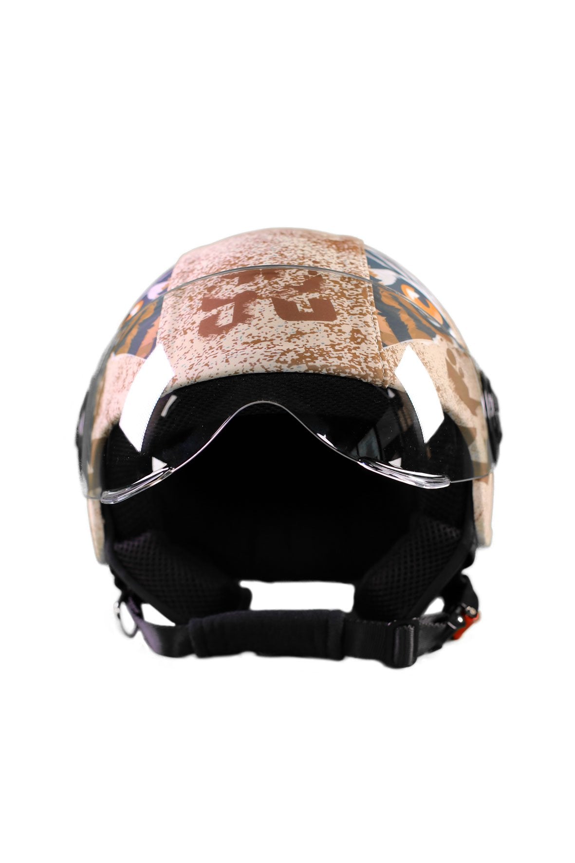 casco demi jet sauerstoff tigre marrone avanti