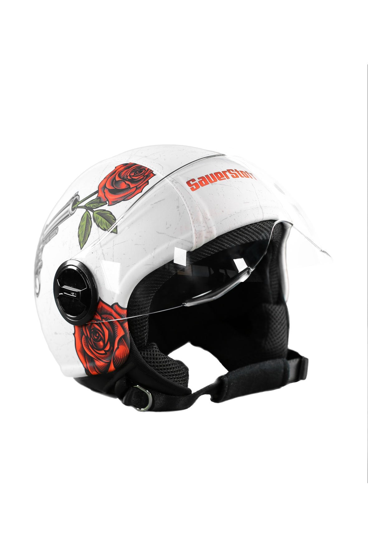 casco demi jet sauerstoff pistola bianco 