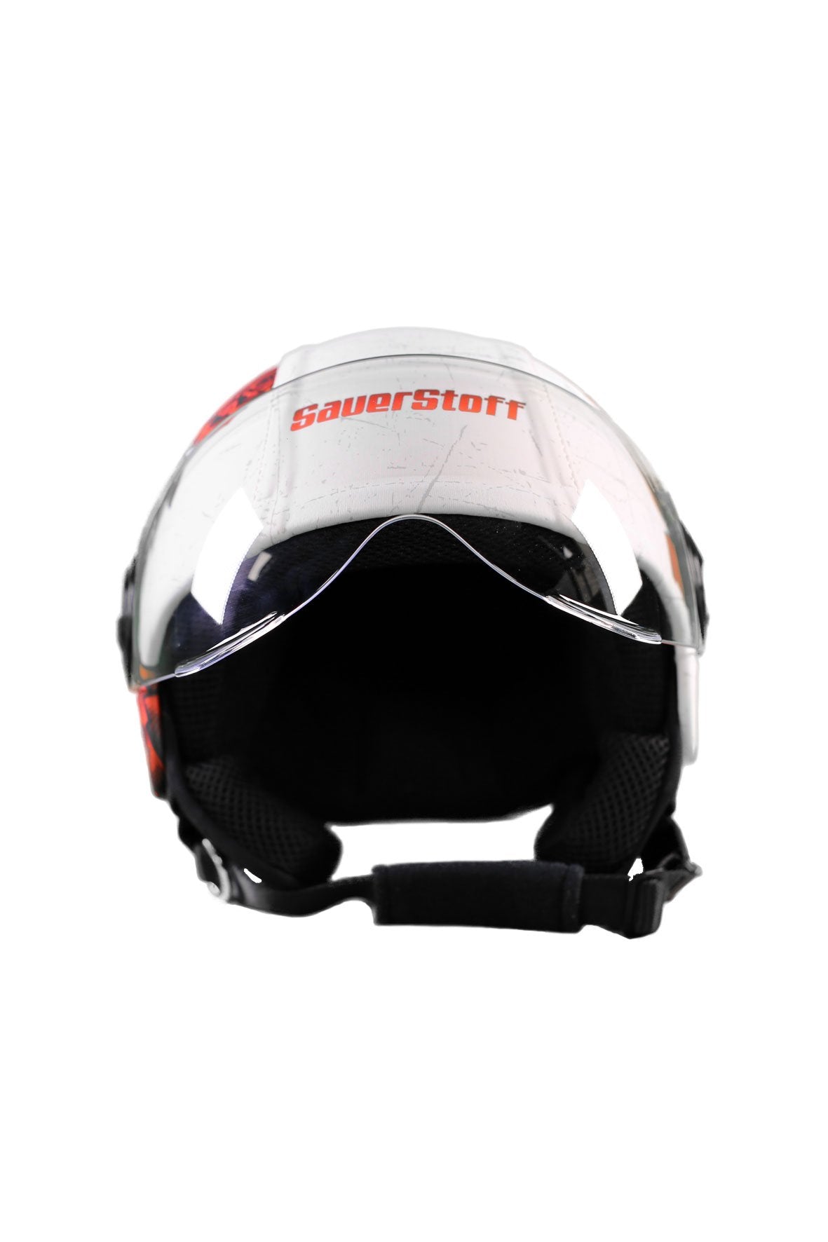 casco demi jet sauerstoff pistola bianco avanti