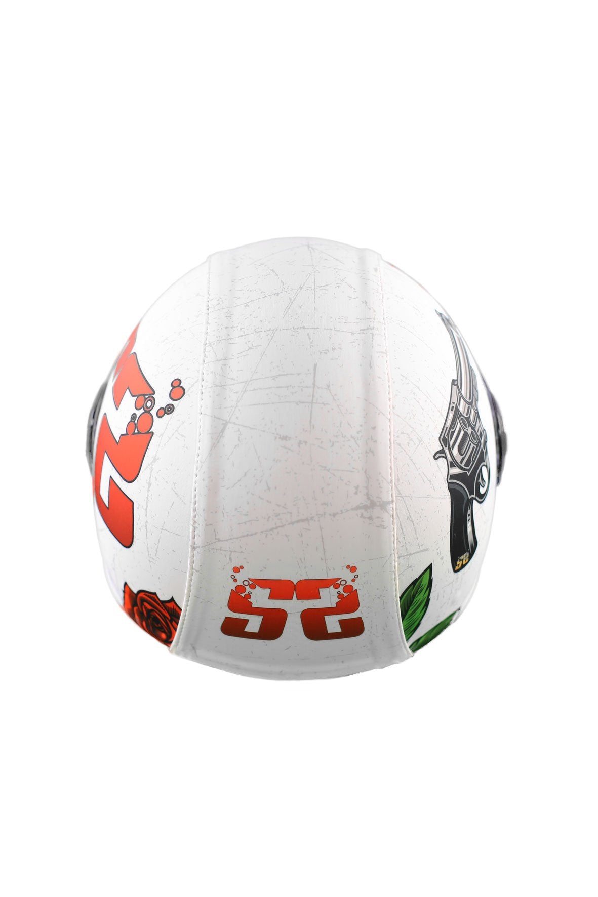 casco demi jet sauerstoff pistola bianco retro