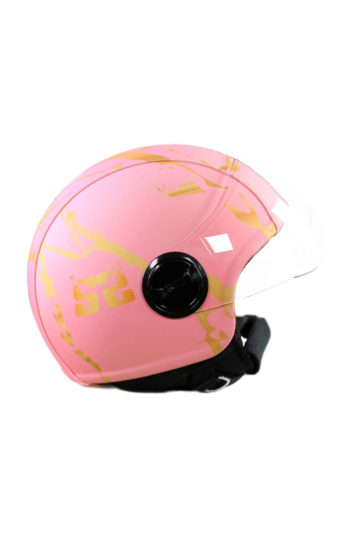 casco demi jet sauerstoff marble rosa e oro lato dx