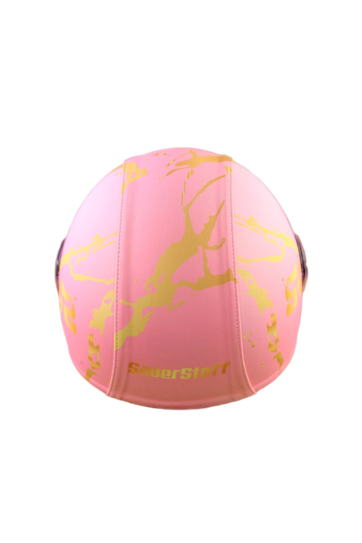 casco demi jet sauerstoff marble rosa e oro retro