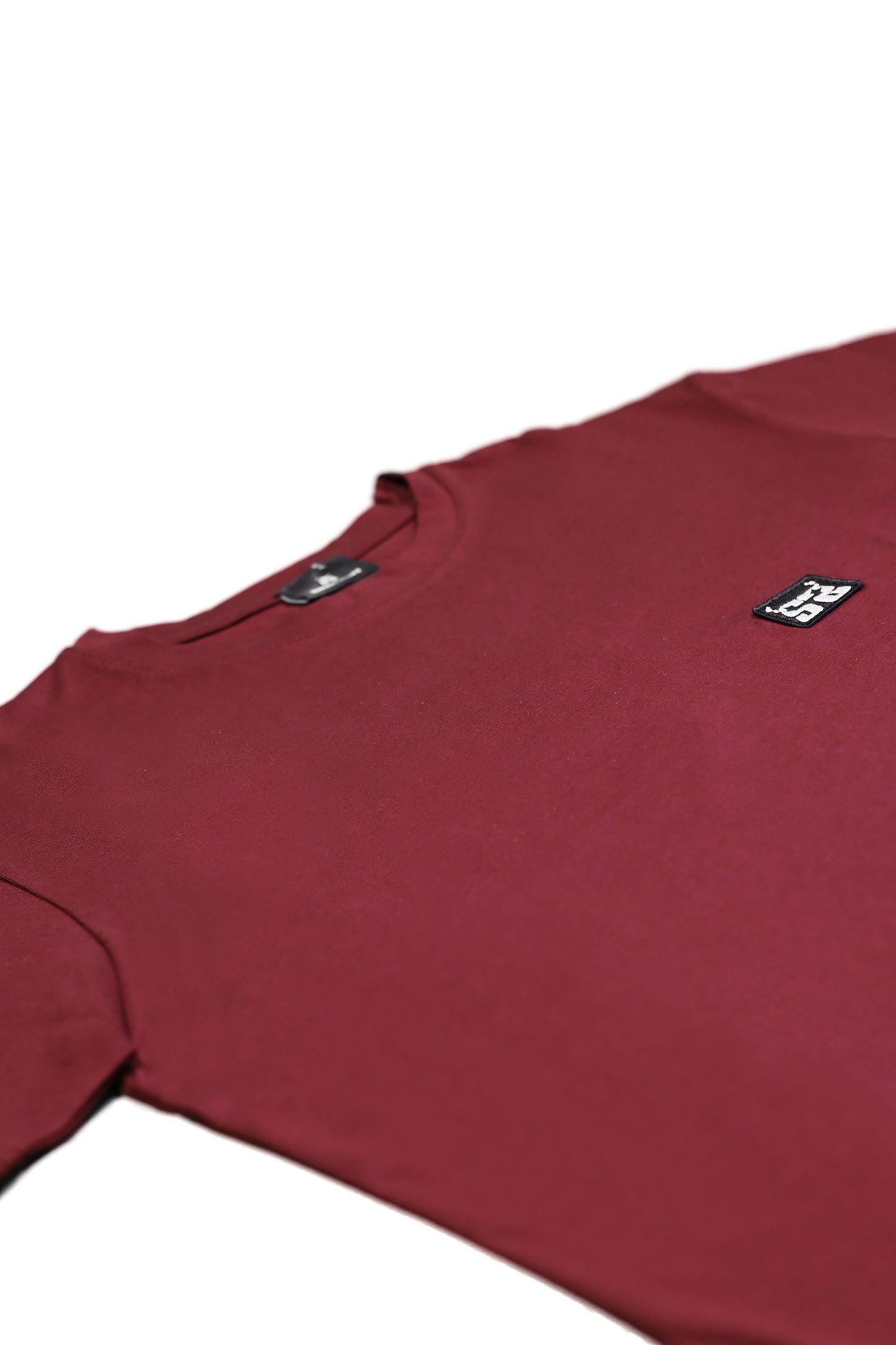 t shirt autunno inverno slim sauerstoff patch bordeaux