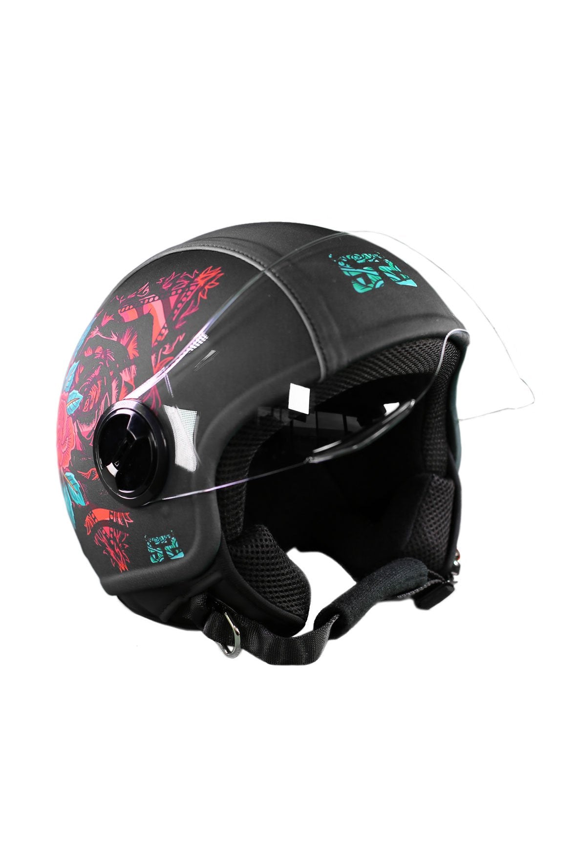 casco demi jet sauerstoff rosa rossa tattoo 