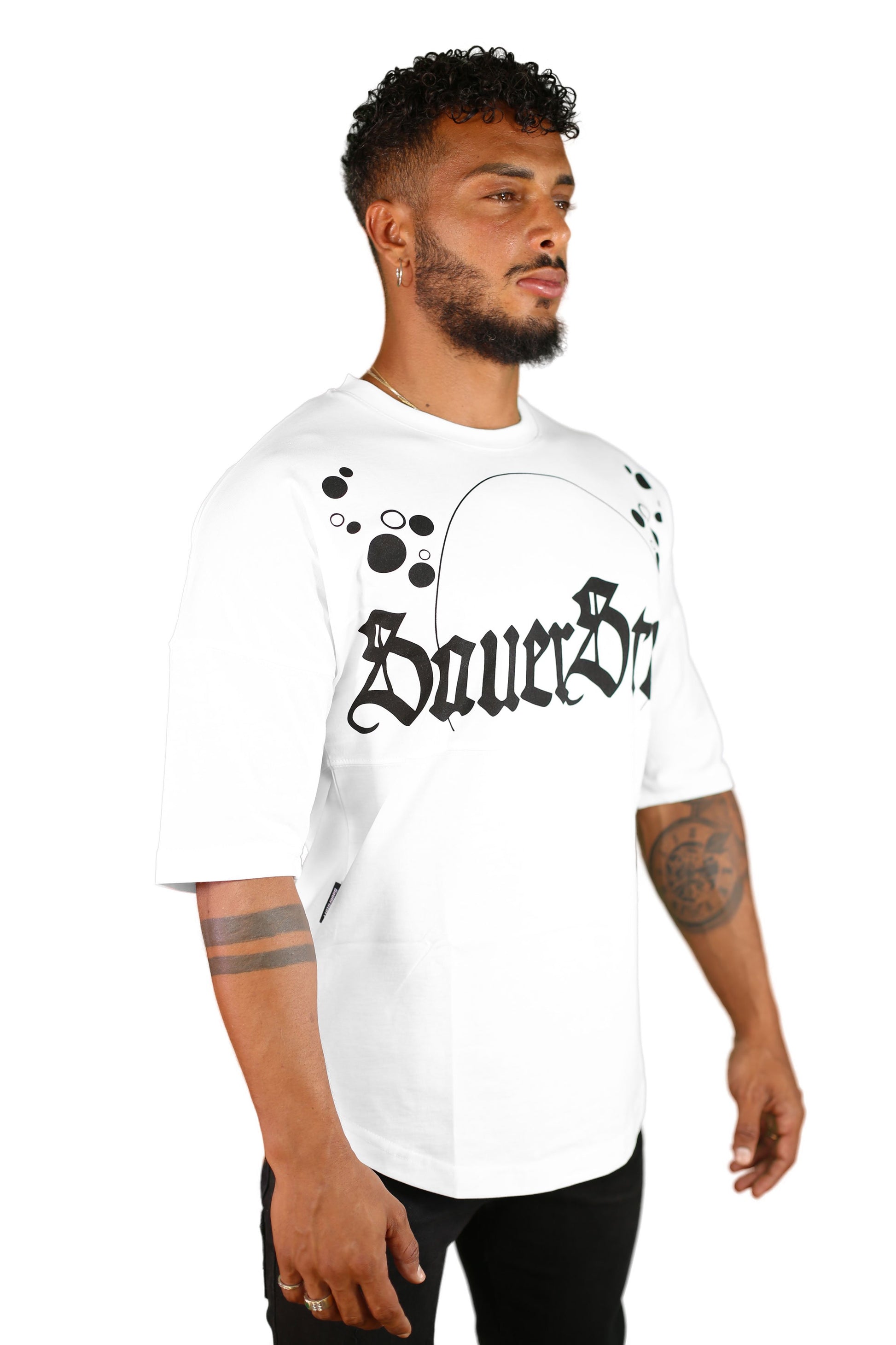 sauerstoff t shirt bianca e nera disegno