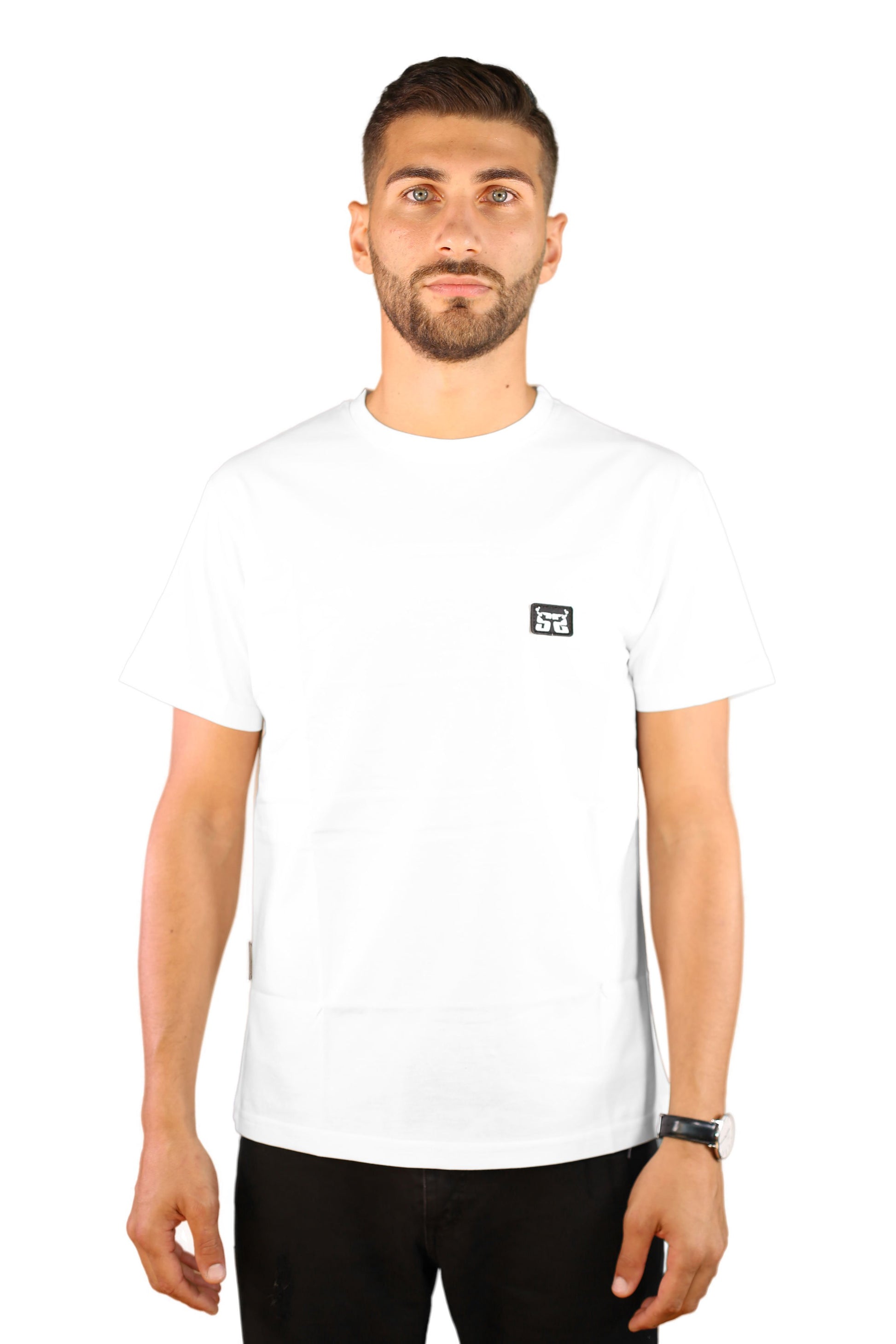 sauerstoff t shirt bianca logo ricamato 