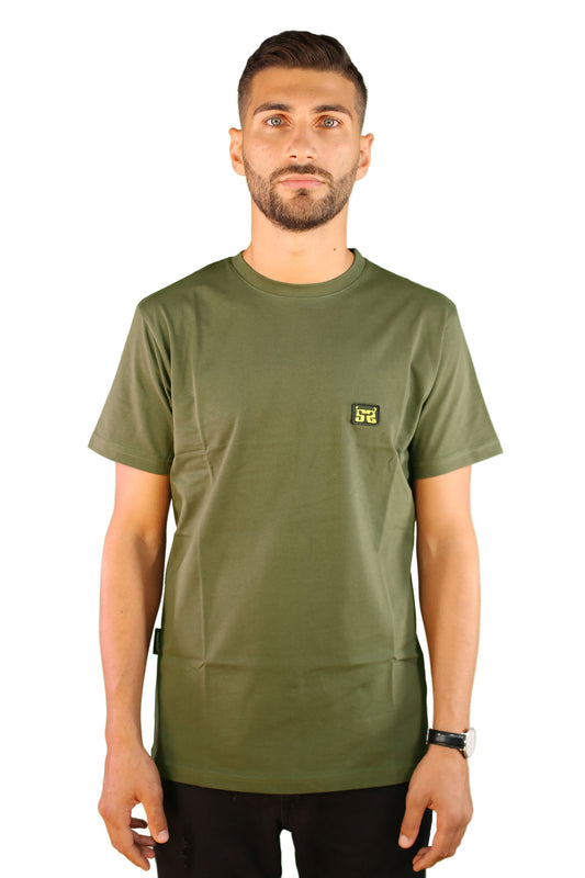 sauerstoff t shirt verde logo ricamato 