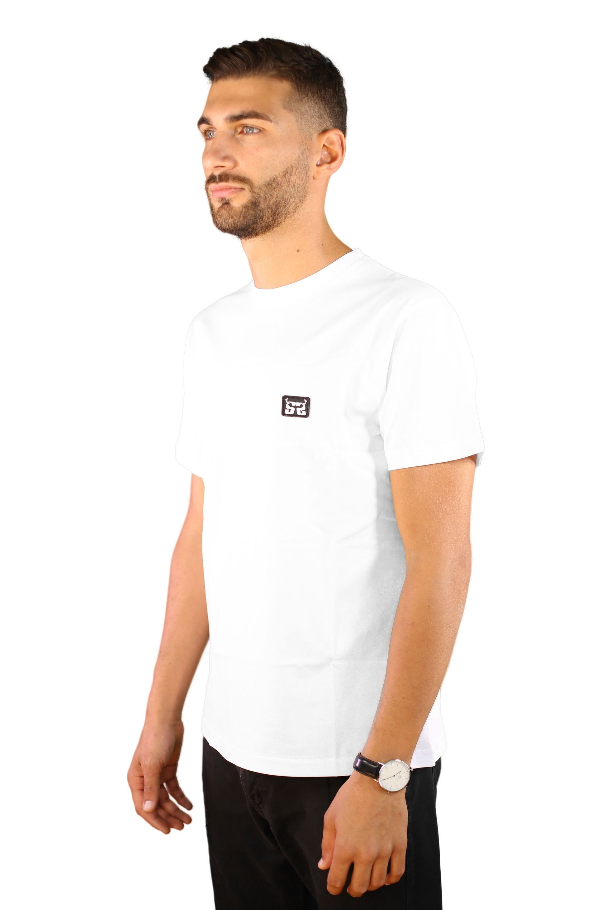 sauerstoff t shirt bianca logo ricamato disegno