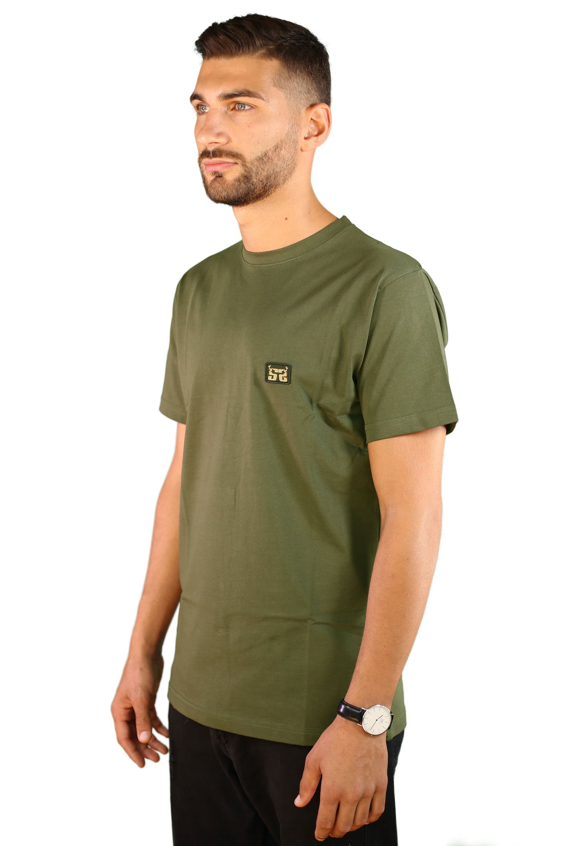 sauerstoff t shirt verde logo ricamato disegno