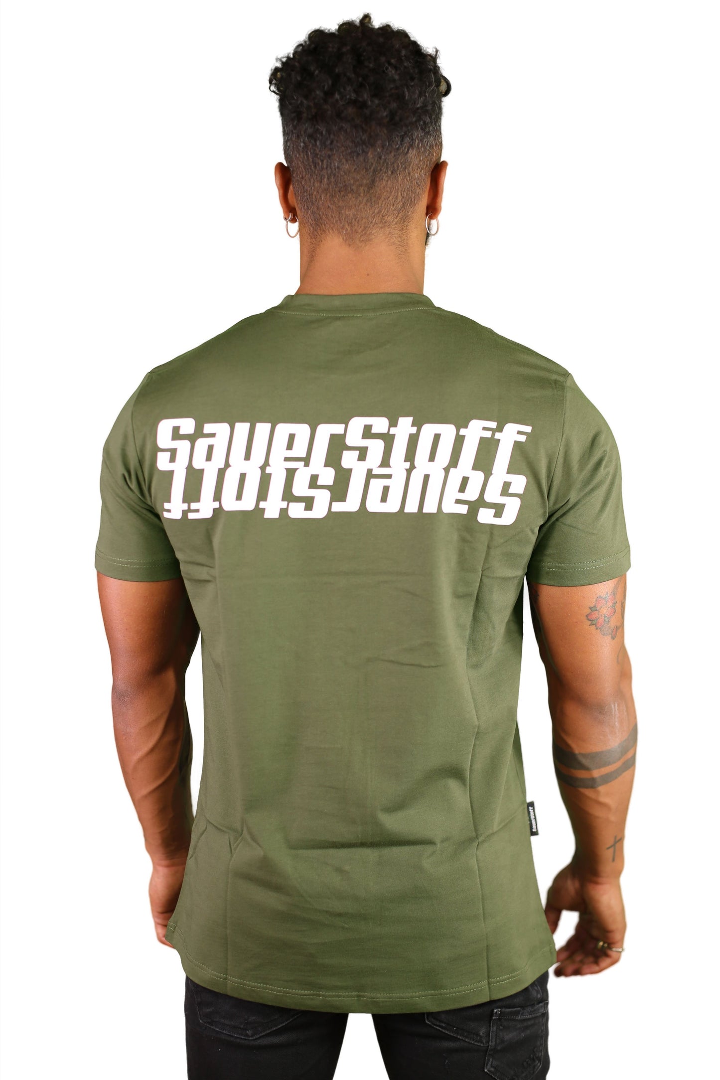 sauerstoff t shirt verde reverse retro