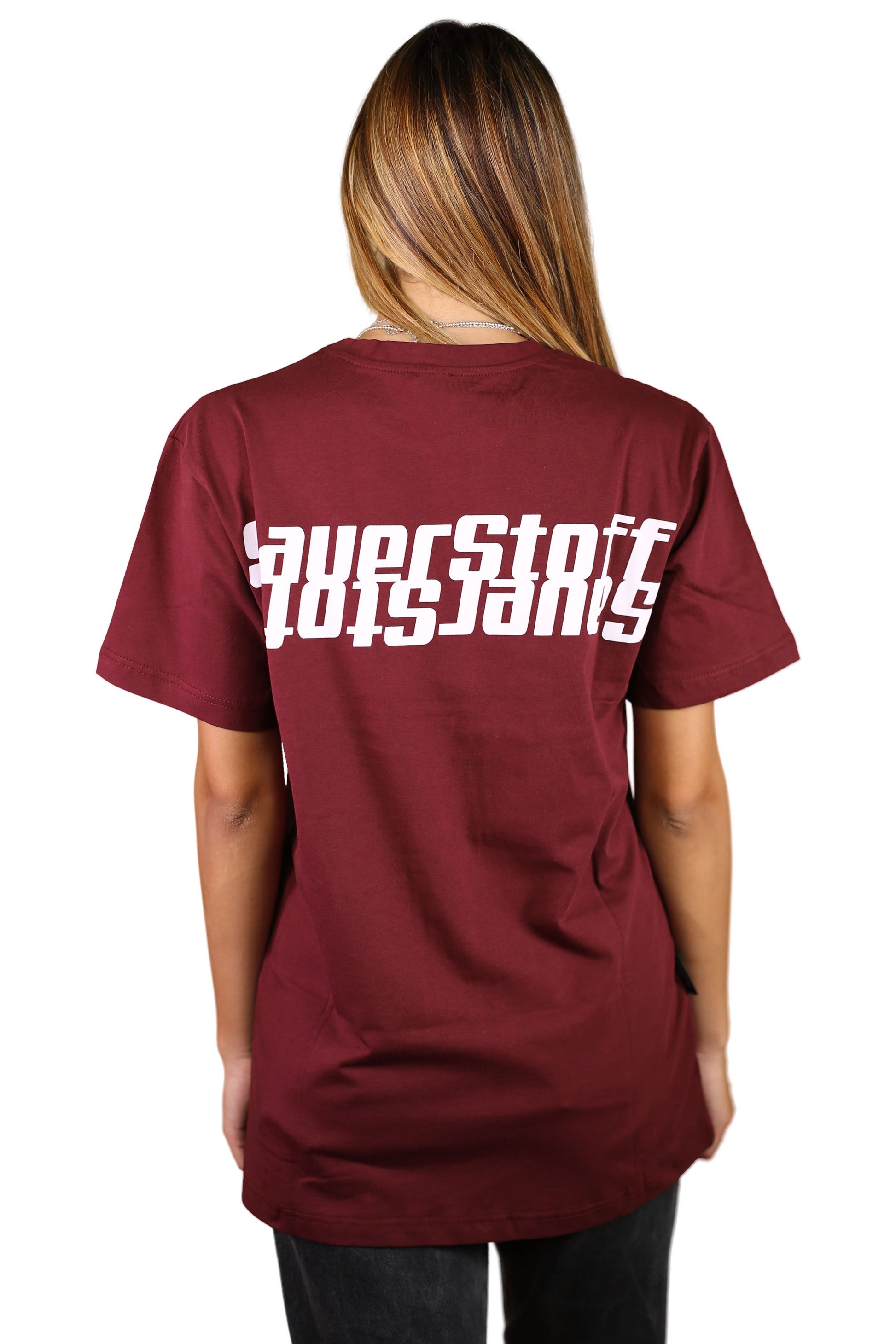 sauerstoff t shirt bordeaux reverse retro