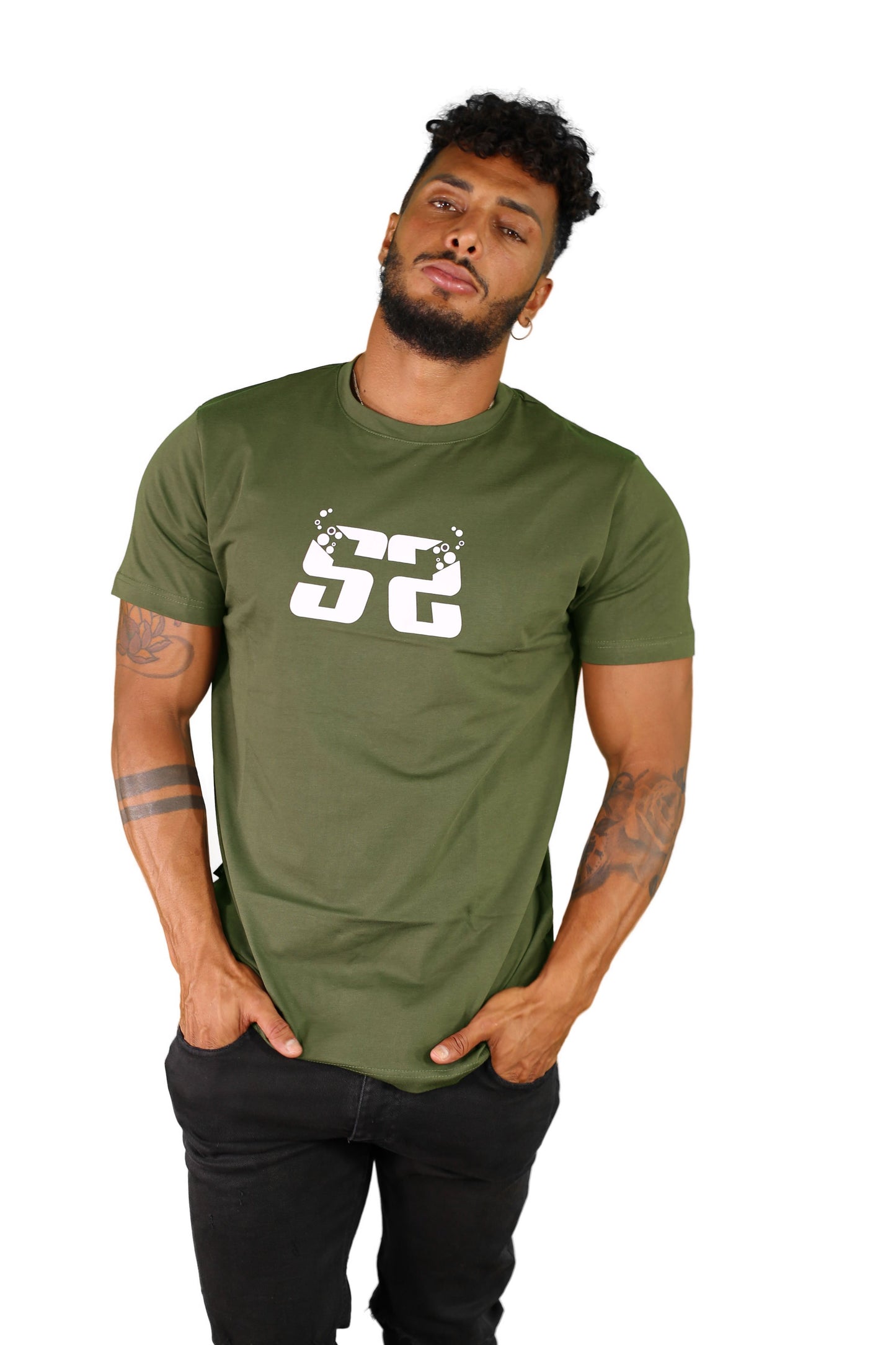 sauerstoff t shirt verde reverse dettaglio