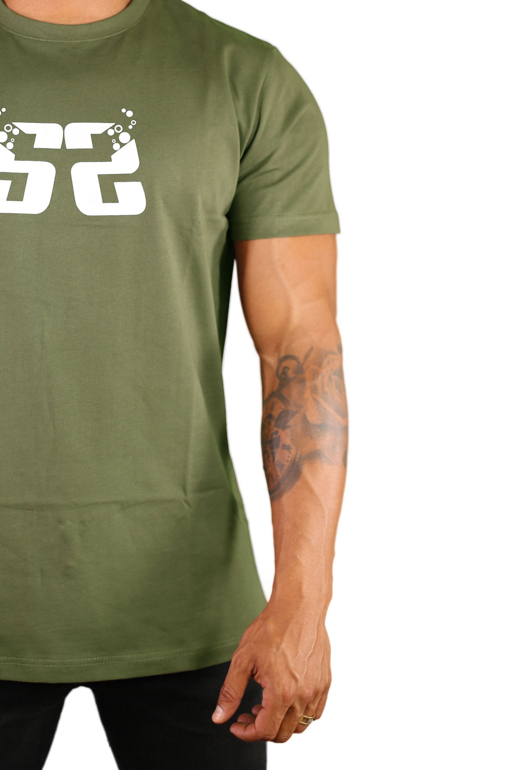 sauerstoff t shirt verde reverse modello