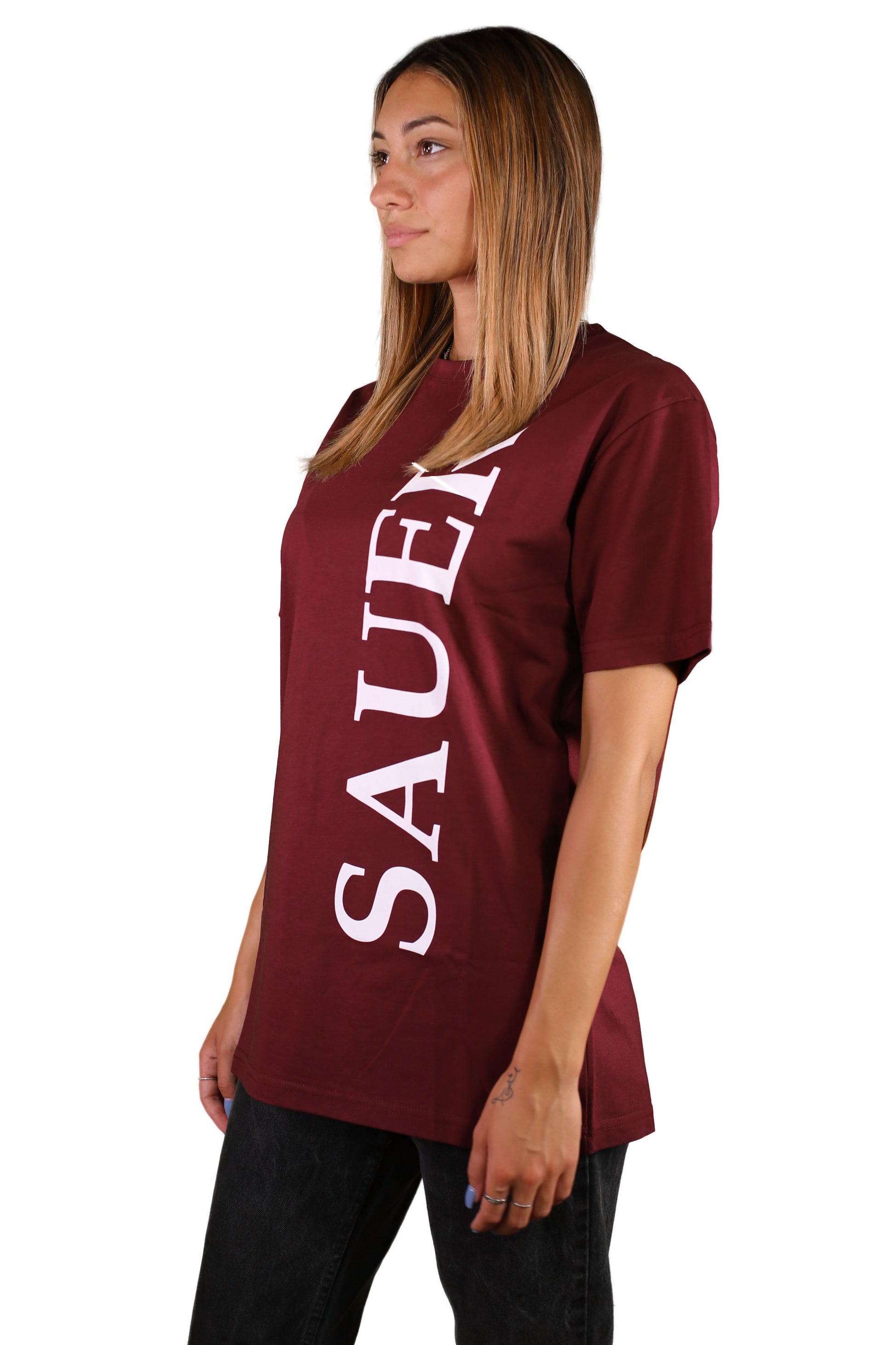 sauerstoff t shirt bordeaux time disegno